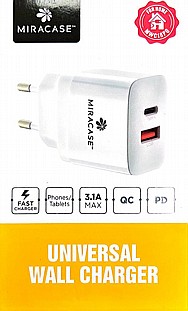 ��� ���� ��� ������ USB + TYPE C ���� Miracase ����� ���� �������� ������� 2.4A